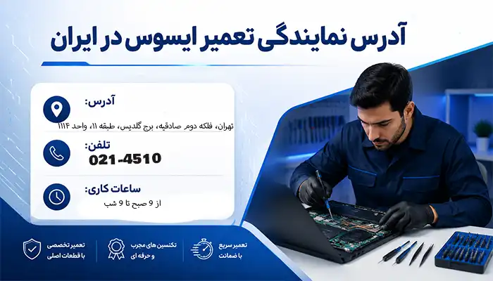 آدرس نمایندگی تعمیر ایسوس در ایران