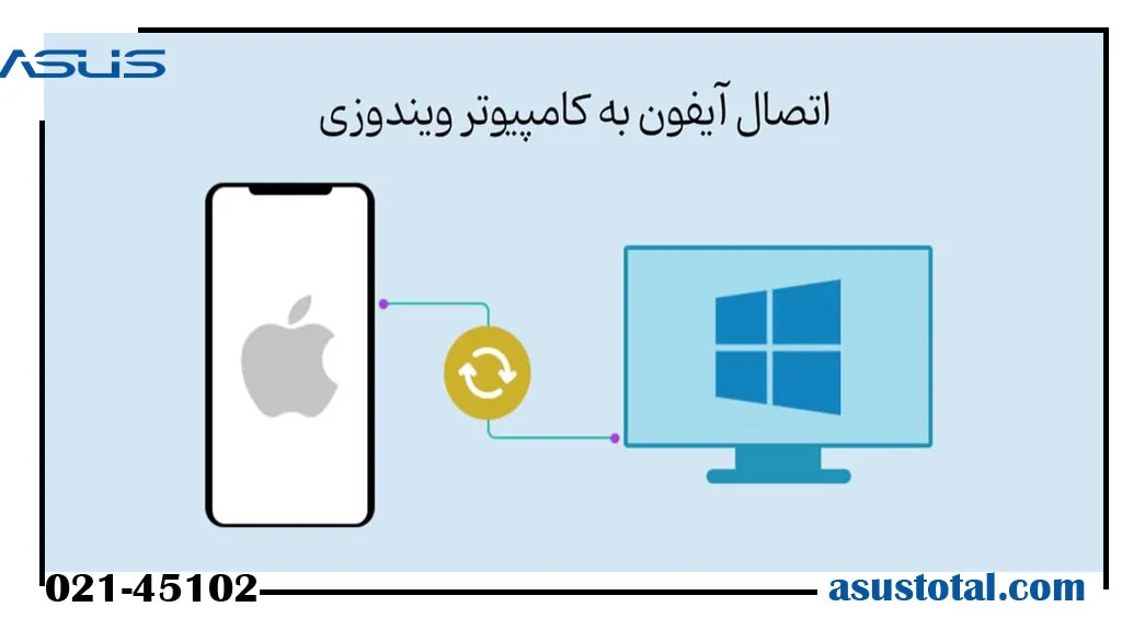 آموزش روش های اتصال آیفون به لپ تاپ ایسوس